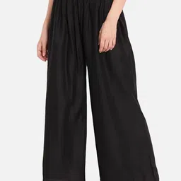 Moda Rapido Women Relaxed Flared Trousers-image-17