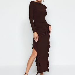 Trendyol Round Neck Ruffles Bodycon Dress-picture-20