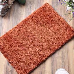 Gallery99 Orange Furry Solid Anti-Skid Doormat-picture-7