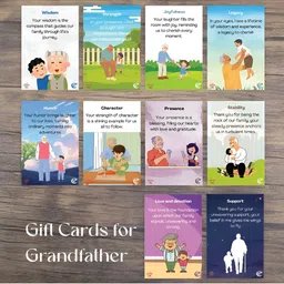 eCraftIndia White and Blue 10 Pieces Messages Greeting Card image 2