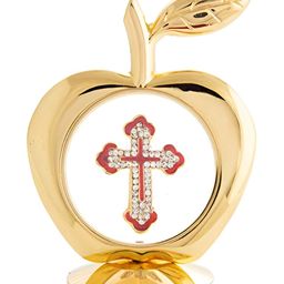 INTERNATIONAL GIFT Gold-Toned Jesus In Apple Shaped Idol Car Dashboard Showpiece-picture-41