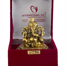 INTERNATIONAL GIFT Gold Toned Brass Religious Showpiece-image-2