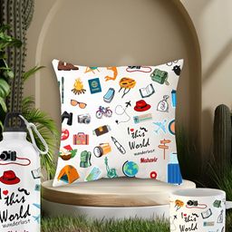 ARTBUG White & Black Wanderlust Theme & Name Printed Home Gift Sets-picture-1