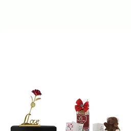 INTERNATIONAL GIFT Gold Toned & Red Small Greeting Card Inside Message Bottle Gift Set-image-75
