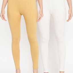 TAG 7 Women Pack Of 2 Solid Comfort Fit Ankle-Length Cotton Leggings-picture-10