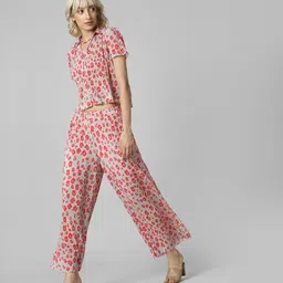 ONLY Women Onlbloom Flower Pliss Loose Fit High-Rise Trousers-picture-19