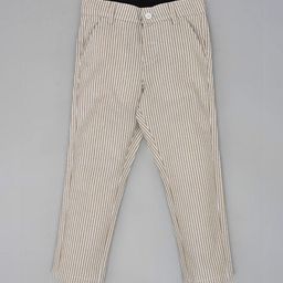 YOUMAA Boys Straight Fit Striped High-Rise Pure Cotton Chinos Trousers-picture-17