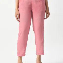 BAESD Women Relaxed Straight Leg High-Rise Trousers-image-99