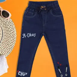 A-Okay Kids Clean Look Embroidered Slim Fit Denim Jeans-picture-17