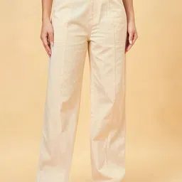 Honey by Pantaloons Women Cotton Flared High-Rise Trousers-picture-12