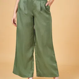 Honey by Pantaloons Women High-Rise Cotton Parallel Trousers-picture-25