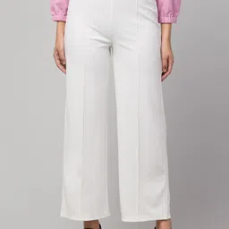 Chemistry Women Flared High-Rise Trousers image 2