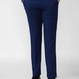 Van Heusen Men Blue Slim Fit Trousers-picture-34