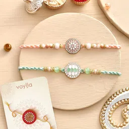 Voylla Traditional Inspired Men's Lightly Embellished Thread Rakhis-image-38