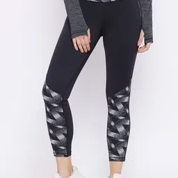 JUMP USA Women Printed High-Rise Rapid Dry Sports Tights-image-40