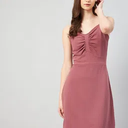 RARE Peach-Coloured Shoulder Strap Sheath Dress-picture-37