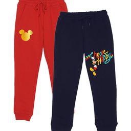 Disney by Wear Your Mind Kids Pack Of 2 Printed Cotton Joggers-picture-14