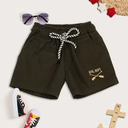 MeeMee Boys Olive Green Shorts-picture-29