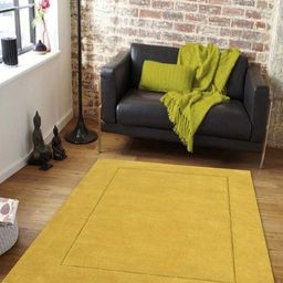 Safiya Carpet Yellow Solid Woollen Carpets-picture-16