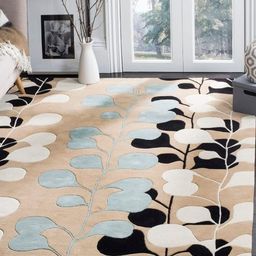 Safiya Carpet Beige Floral Woollen Carpets-picture-21