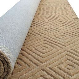 Safiya Carpet Camel Brown Geometric Woollen Carpets-picture-22