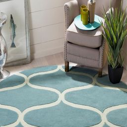Safiya Carpet Blue Ethnic Motifs Hand-Tufted Woollen Carpets-picture-26