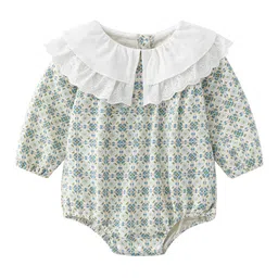 StyleCast Infants Girls Green & White Printed Cotton Bodysuit-image-21