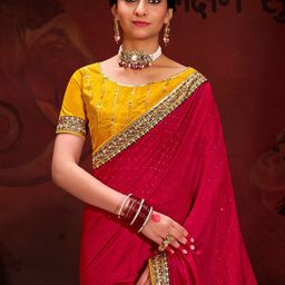 Saree mall Solid Embellished Beads and Stones Sarees-picture-22