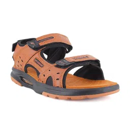 Sparx Men Tan & Black Patterned Sports Sandals image 1
