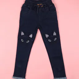 F2M Girls Slim Fit High-Rise Clean Look Embroidered Stretchable Jeans-picture-33
