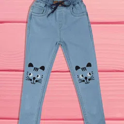 A-Okay Girls Slim Fit High-Rise Light Fade Clean Look Embroidered Cotton Jeans-image-41