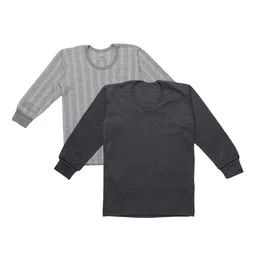 mack jonney VIMAL JONNEY Infant Kids Pack Of 2 Striped Cotton Thermal Tops-picture-18