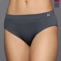 HRX by Hrithik Roshan Women Pack of 3 Solid Mid-Rise Seamless Briefs image 1