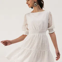 DressBerry Boat Neck Georgette Dress-picture-41