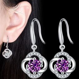 MYKI Silver-Plated Contemporary Drop Earrings-picture-29