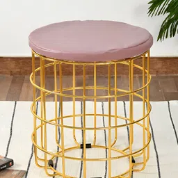 COMFIDELITAS Teviston Purple Cylindrical Shaped Seating Ottoman-picture-34