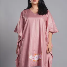 LetsDressUp V Neck Floral Print Extended Sleeves Kaftan Dress-picture-32