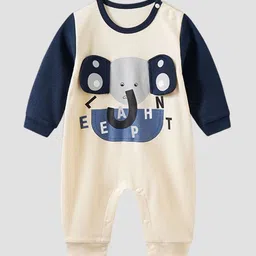 StyleCast Infant Boys Beige Printed Cotton Rompers-picture-31