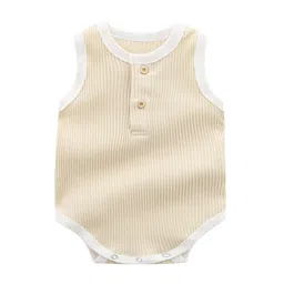 StyleCast Infant Boys Beige Cotton Rompers-image-71