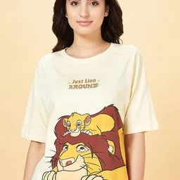 Dreamz by Pantaloons Women Printed Cotton Lounge T-shirt-image-25