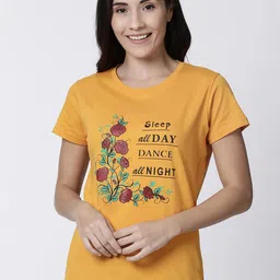 Kryptic Women Printed Pure Cotton Lounge T-shirt-picture-16