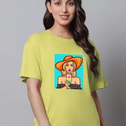 Kanvin Printed Pure Cotton Lounge Tshirts-picture-32