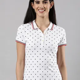 Femmora Women Polo Collar Nautical Pure Cotton T-shirt-picture-38