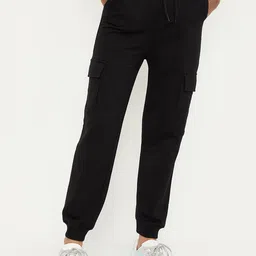 max Boys Pure Cotton Cuffed Hem Joggers Track Pants image 1