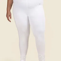 TWIN BIRDS Plus Size Women Solid Super Stretch Cotton Churidar Length Leggings-image-50