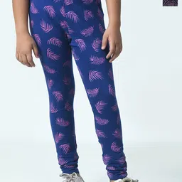 BAESD Girls Pack Of 2 Printed Pure Cotton Ankle Length Leggings-image-105