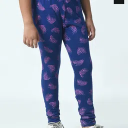 BAESD Girls Pack Of 2 Printed Pure Cotton Ankle Length Leggings-image-92