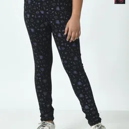 BAESD Girls Pack Of 2 Printed Pure Cotton Ankle Length Leggings-image-106