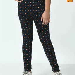 BAESD Girls Pack Of 2 Printed Pure Cotton Ankle Length Leggings-picture-39