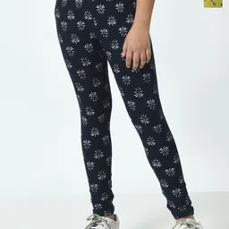 BAESD Girls Pack Of 2 Printed Pure Cotton Ankle Length Leggings-picture-32